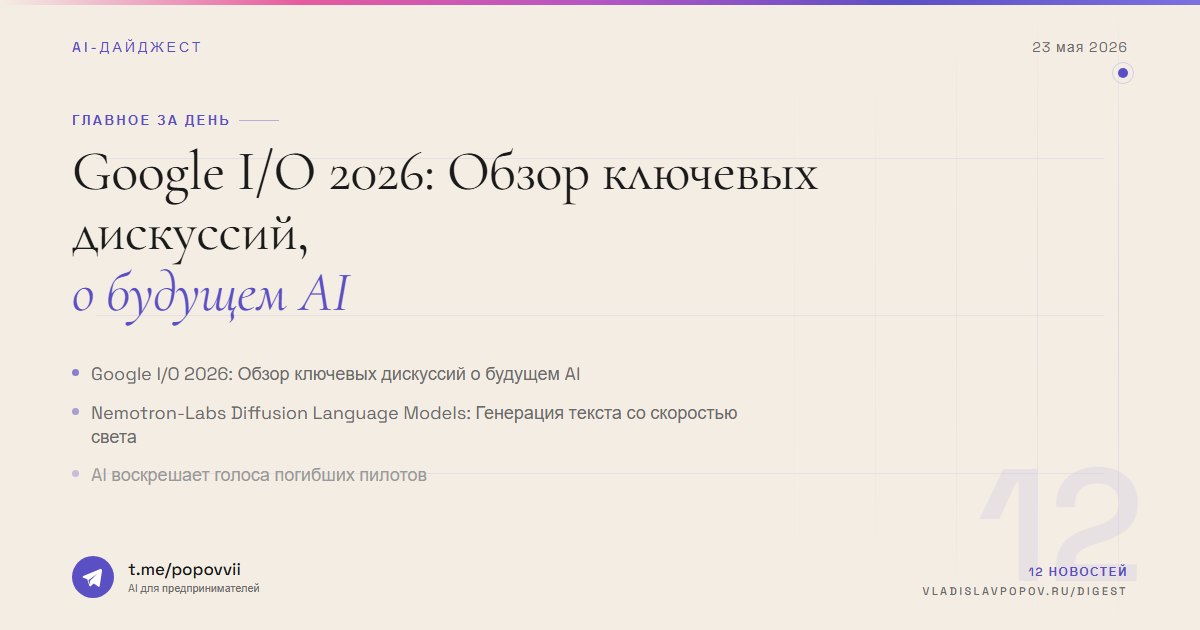AI-дайджест за сегодня