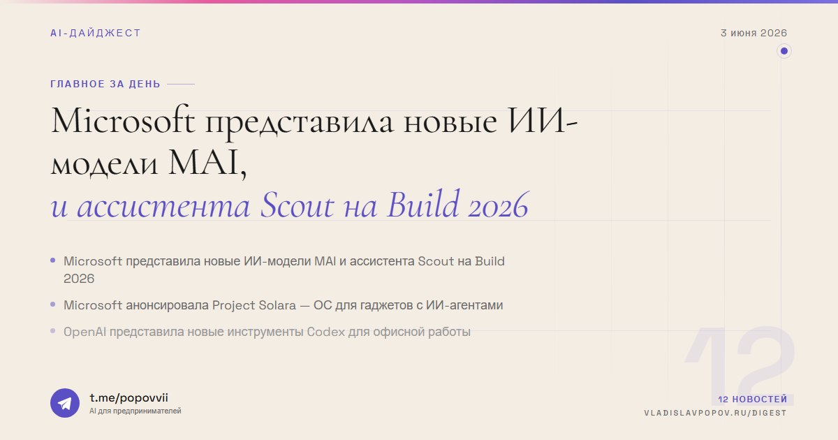 AI-дайджест за сегодня